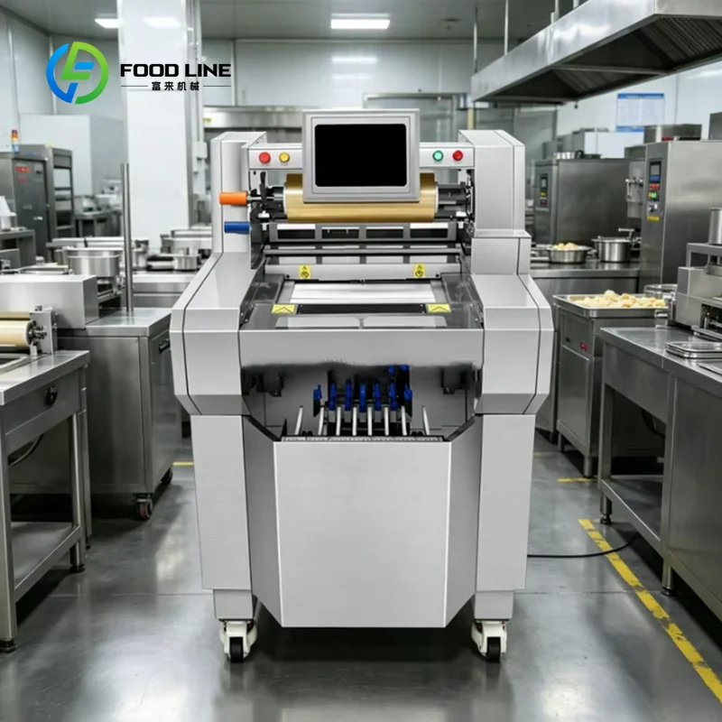 Industrial Food Cling Film Wrapping Machine Tray Sealing Equipment for Food Processing Industry