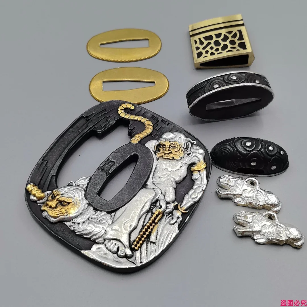 tsuba-fuchi-kashira-menuki-habaki-seppas-de-haute-qualite-placage-cuivre-accessoires-dores-et-argentes-pour-l'equipement-de-l'epee-japonaise-katana