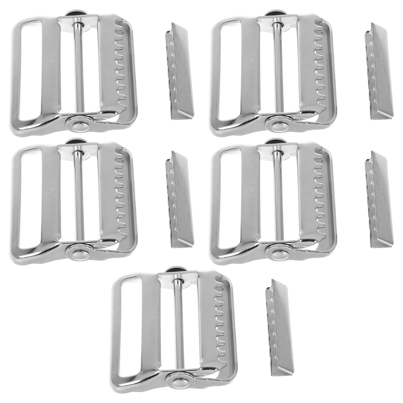 5pcs Metal Buckle For Belts Webbing Clip Adjustable Strap Fastener Replacement Slide Ladder Locking Hardware Iron Adjuster For