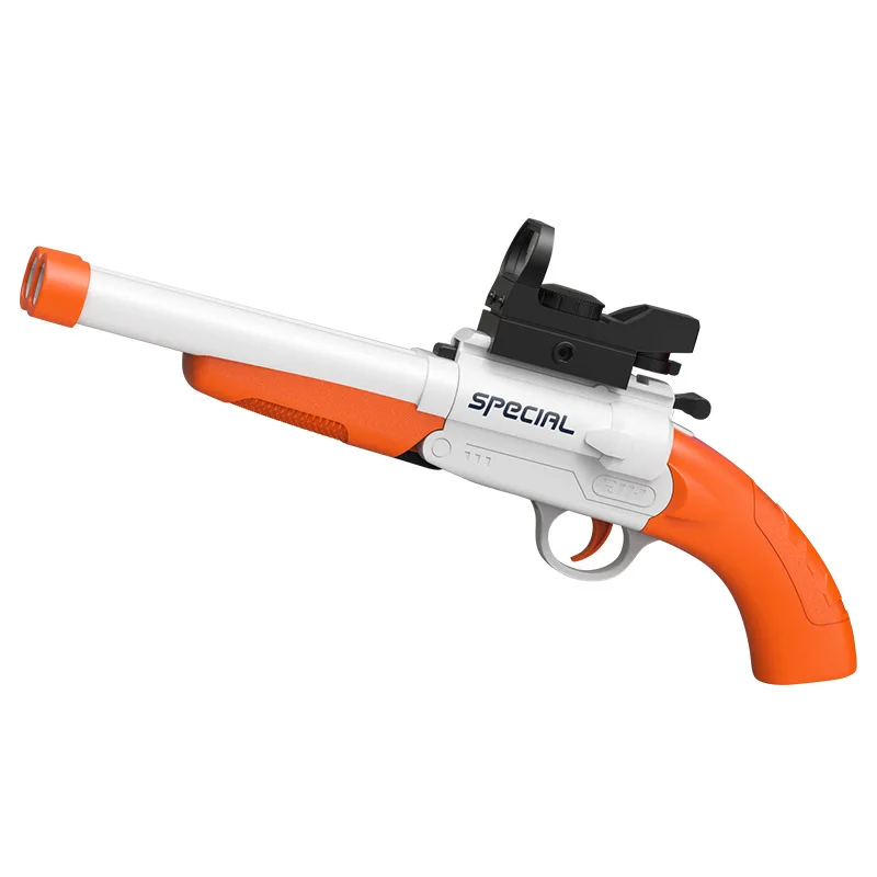 Double-barreled S686 Manual Soft Bullet Toy Guns Foam Dart Blaster Plastic Safe Shooting Model Toys for Boys Kids Children Games