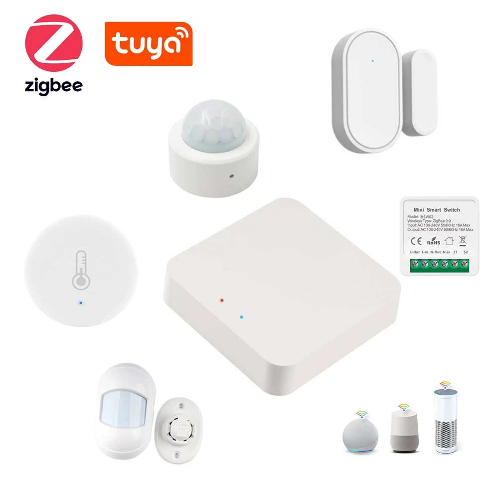 Zigbee 3.0 Gateway Hub Mini/Temperatuur Vochtigheid/Human Motion/Diy Schakelaar/Raam Deur Sensor Voor Alexa google Tuya Smart Leven