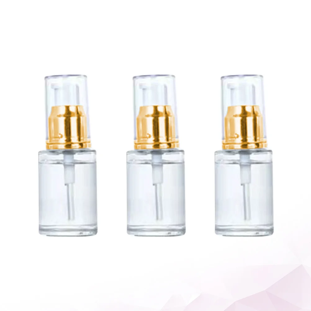 3 قطعة 30 مللي زجاجات الضغط الفارغة الذهبي الأبيض المحمولة عطر زيت الأظافر الحاويات مادة صديقة للبيئة للمسافرين