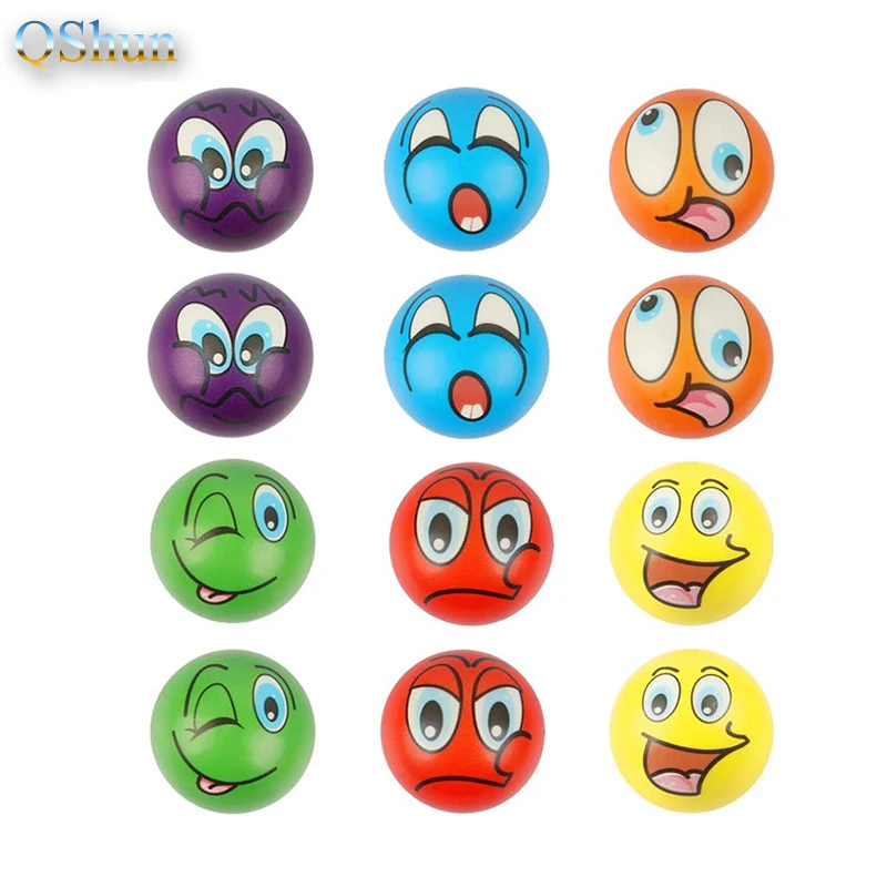 

120pcs Children Soft Football Basketball Baseball Tennis Toys Foam Rubber squeeze Balls Anti Stress Toy Balls Soccer 6.3cm