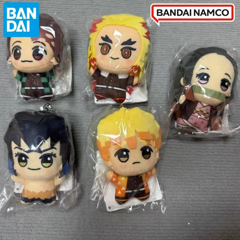Bandai – poupées en peluche Demon Slayer authentiques, Tanjiro Zenitsu Nezuko, pendentif de sac à dos, Collection de décoration, cadeau d'anniversaire, en Stock