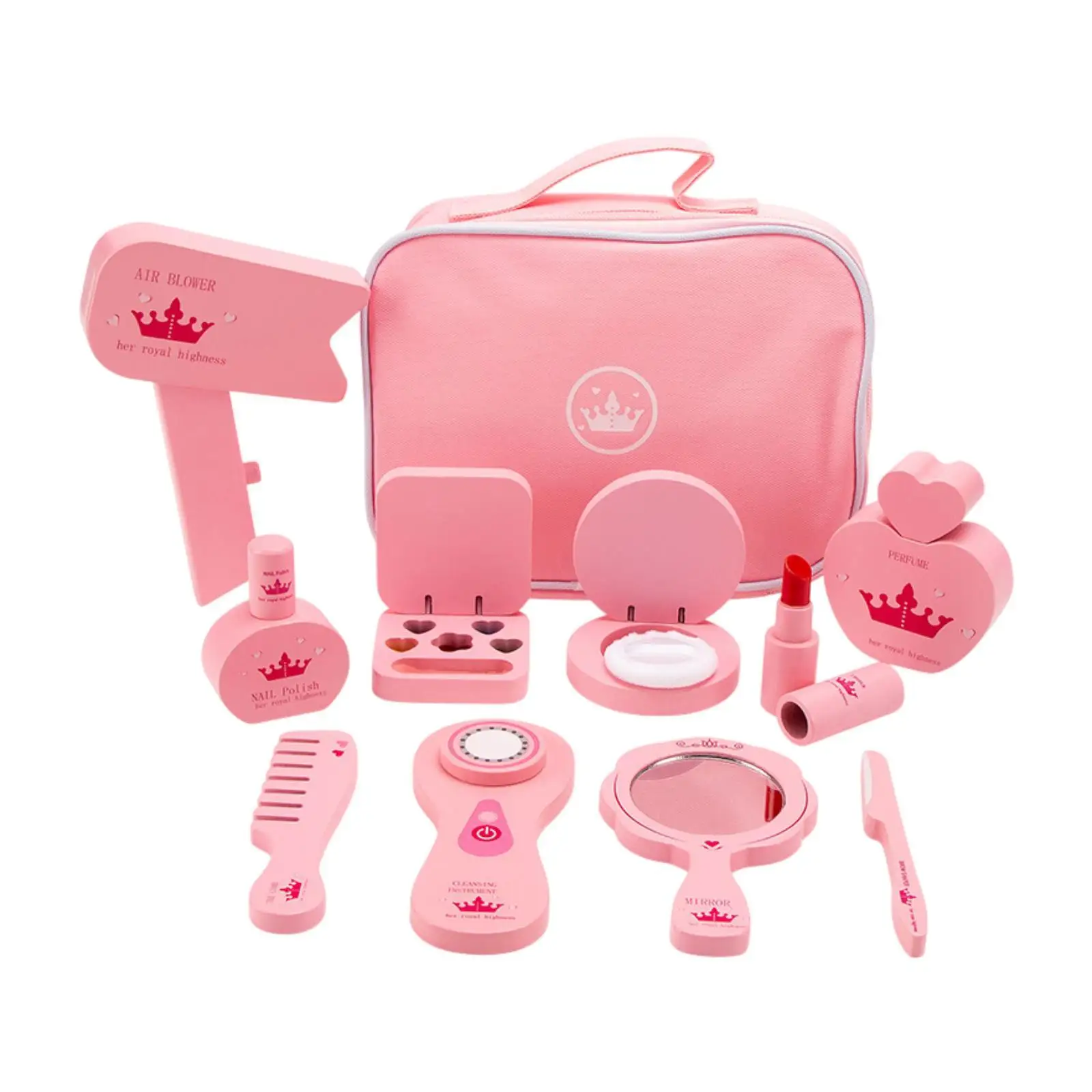 Kids Play Makeup Set with Storage Bag Role Play Vanity Set Pretend Play Beauty Salon Toys for 3 4 5 6 7 Years Old Toddlers Gifts