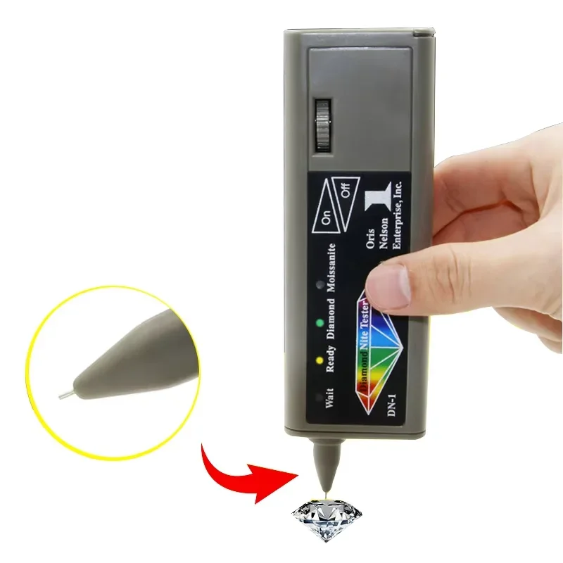 2 in 1 Diamond Moissanite Tester Pen High Accuracy Jewelry Detector for Ruby Gold Portable Gemstone Appraisal Tool Kit