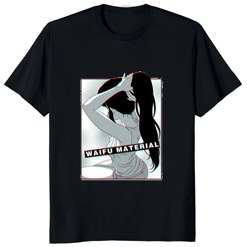 2025 nuevo modelo Hentai Japón Anime Waifu Material impreso hombre camisetas comodidad respirar ropa de mujer ropa de calle Casual Hipster Hola