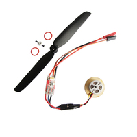 1504 brushless motor 2800kv 9g GWS6030 propeller motor mount 7A ESC power system 154g thrust on 2S mini airplane indoor flight