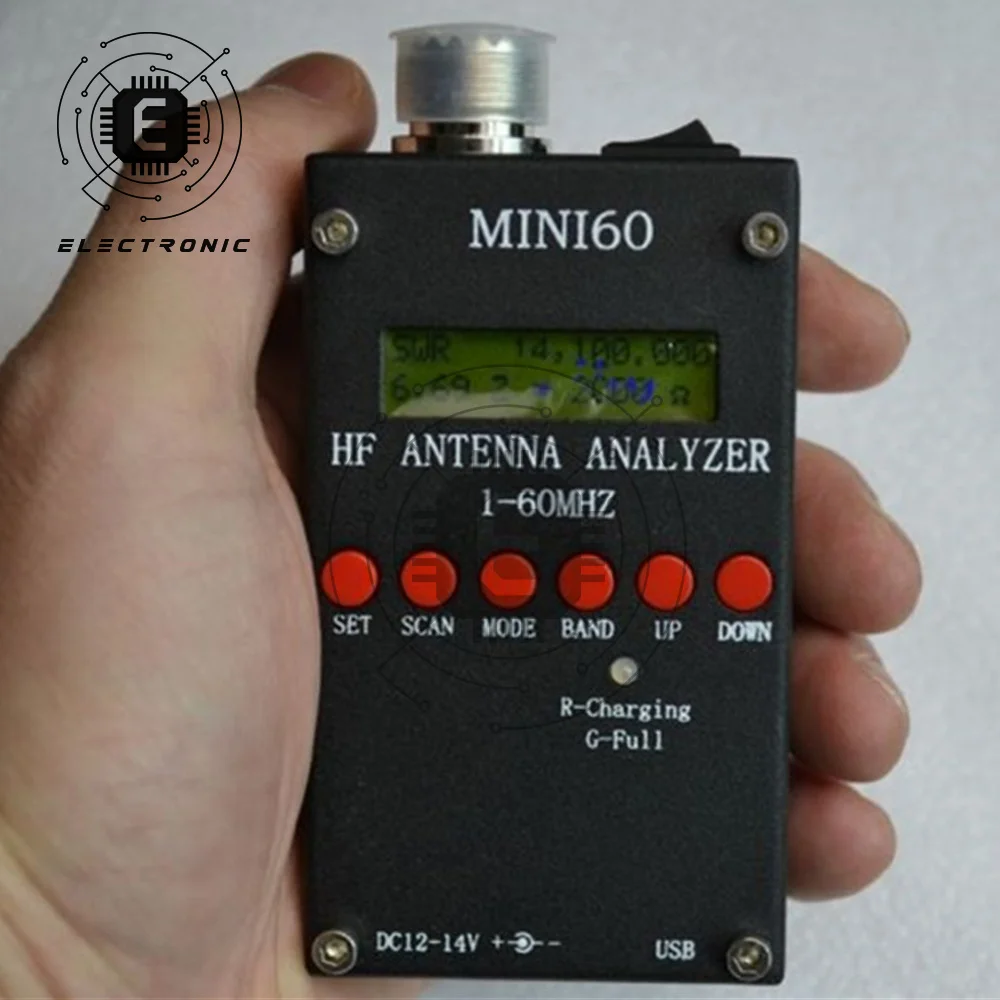 Mini60 Sark100 1-60MHz HF ANT SWR analizator antenowy miernik Tester z aplikacja na androida PC dla Ham Radio Hobbists