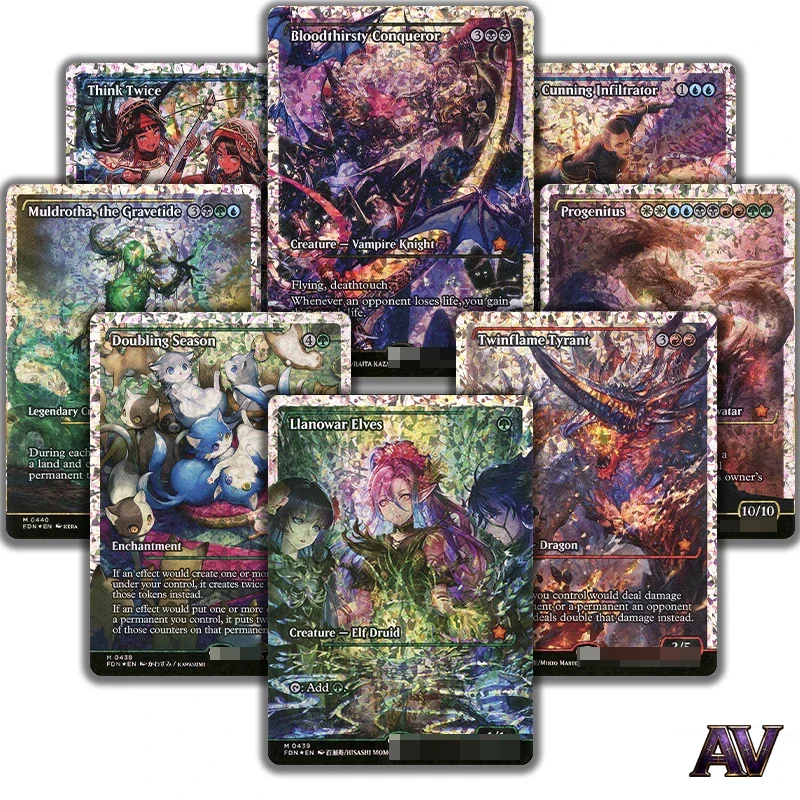 

FDN/DSK Foundations Duskmourn House of Horror Set Creature Enchantment Instant Replica Proxy Magical Game Cards with Holographic
