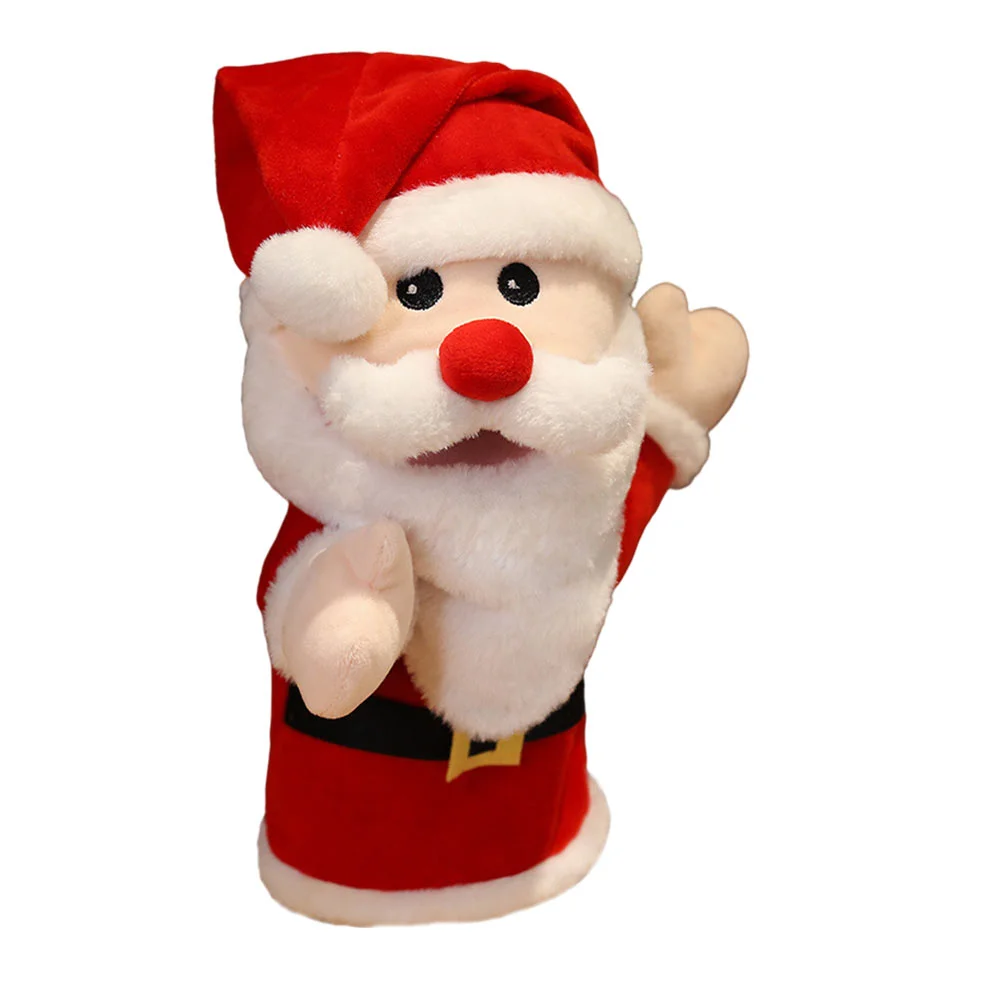 Santa Hand Puppet Christmas Finger Kids Toy Educational Cartoon Claus Mini Rabbit