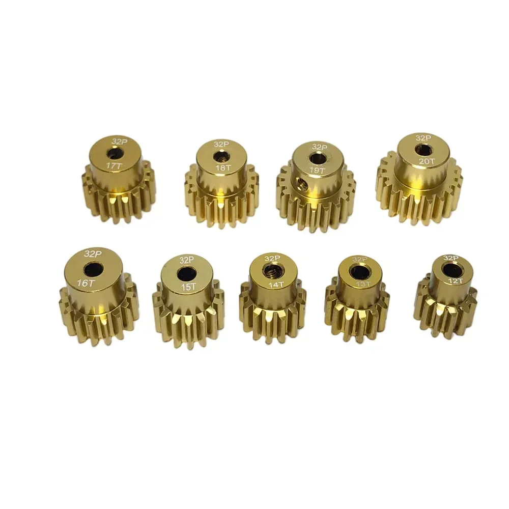 32P M0.8 3.175mm 12T 13T 14T 15T 16T 17T 18T 19T 20T aluminium metalen Rondsel Motor Gear Voor 1/10 Rc Model Auto