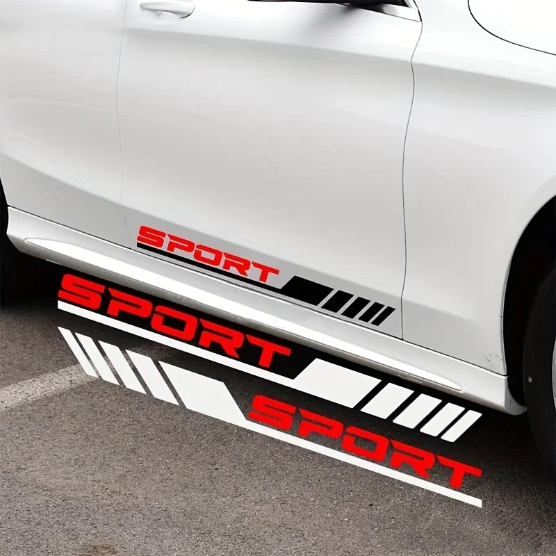 

4 Pcs car door horizontal movement diagonal stripe stickers, DIY body style vinyl decals, durable car accessories
