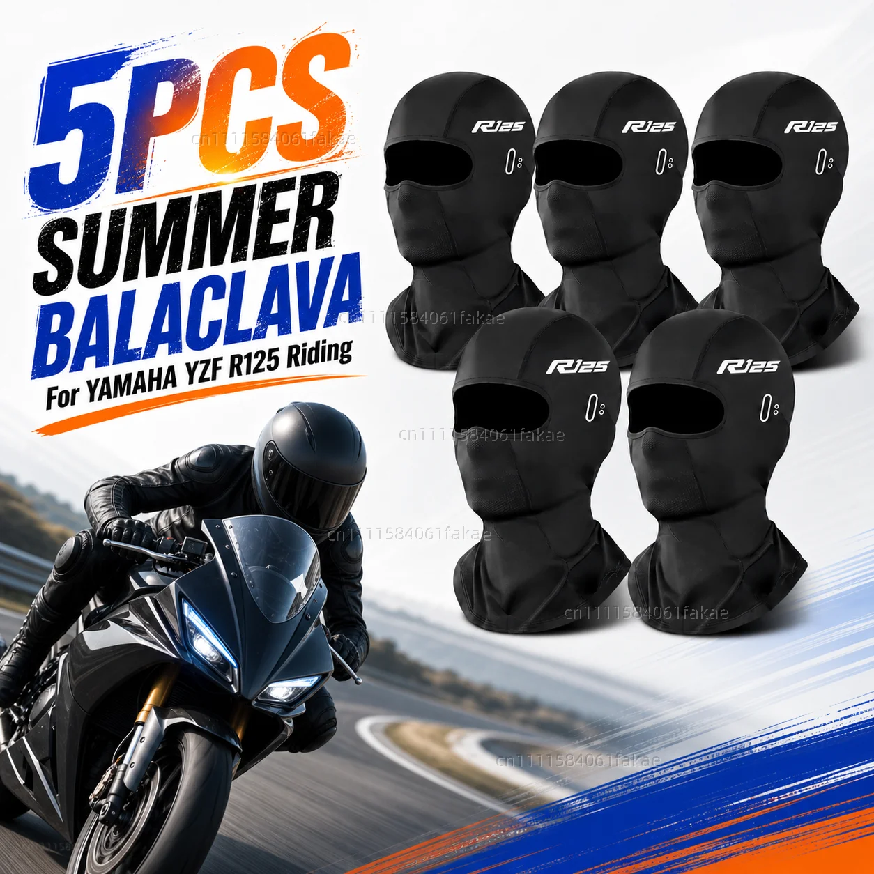 

5PCS Motorcycle Balaclava Summer UV Protection Glasses Face Breathable Hole For YAMAHA YZF R125 YZFR125 YZF-R125 MT-125 2008-
