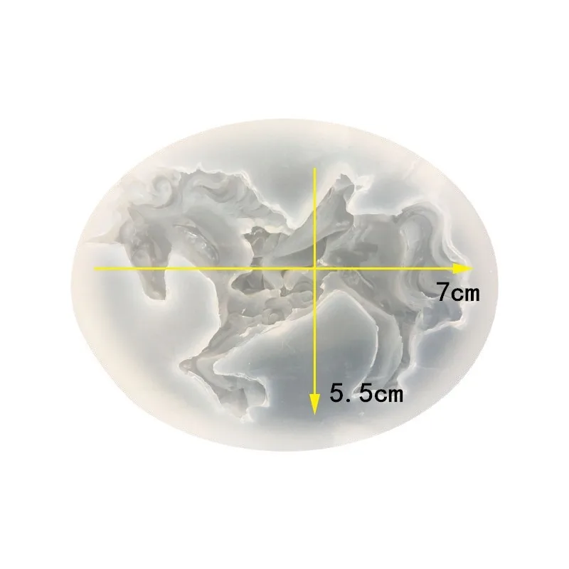 Tianma Epoxy Silicone Mould Unicorn Translucent Three-dimensional Silicone Jewelry Mold 16039