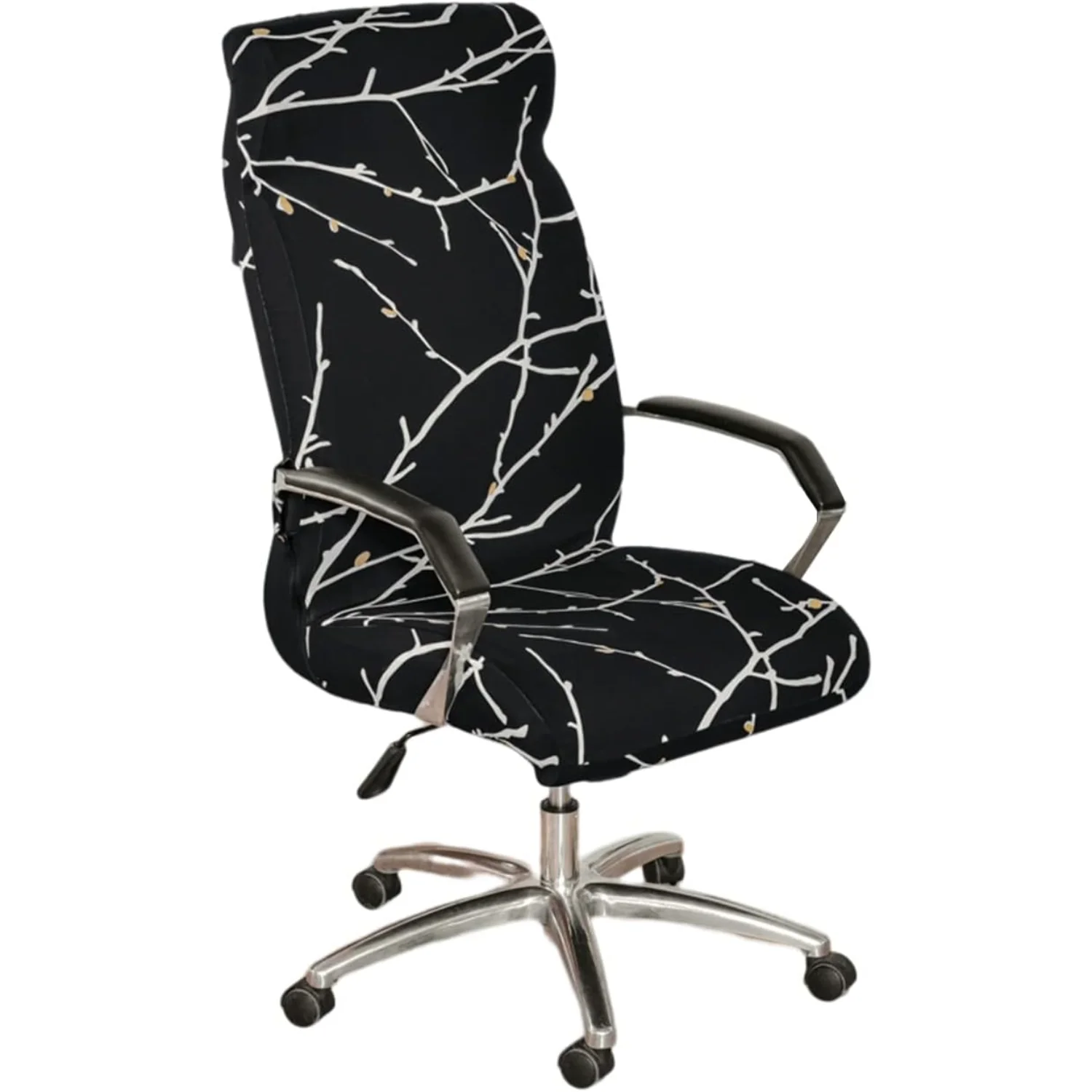 

Office Chair Covers Stretch Computer Chair Slipcover Printed Removable Chair Seat Cushion Protectors with Zipper for Armrest Ch