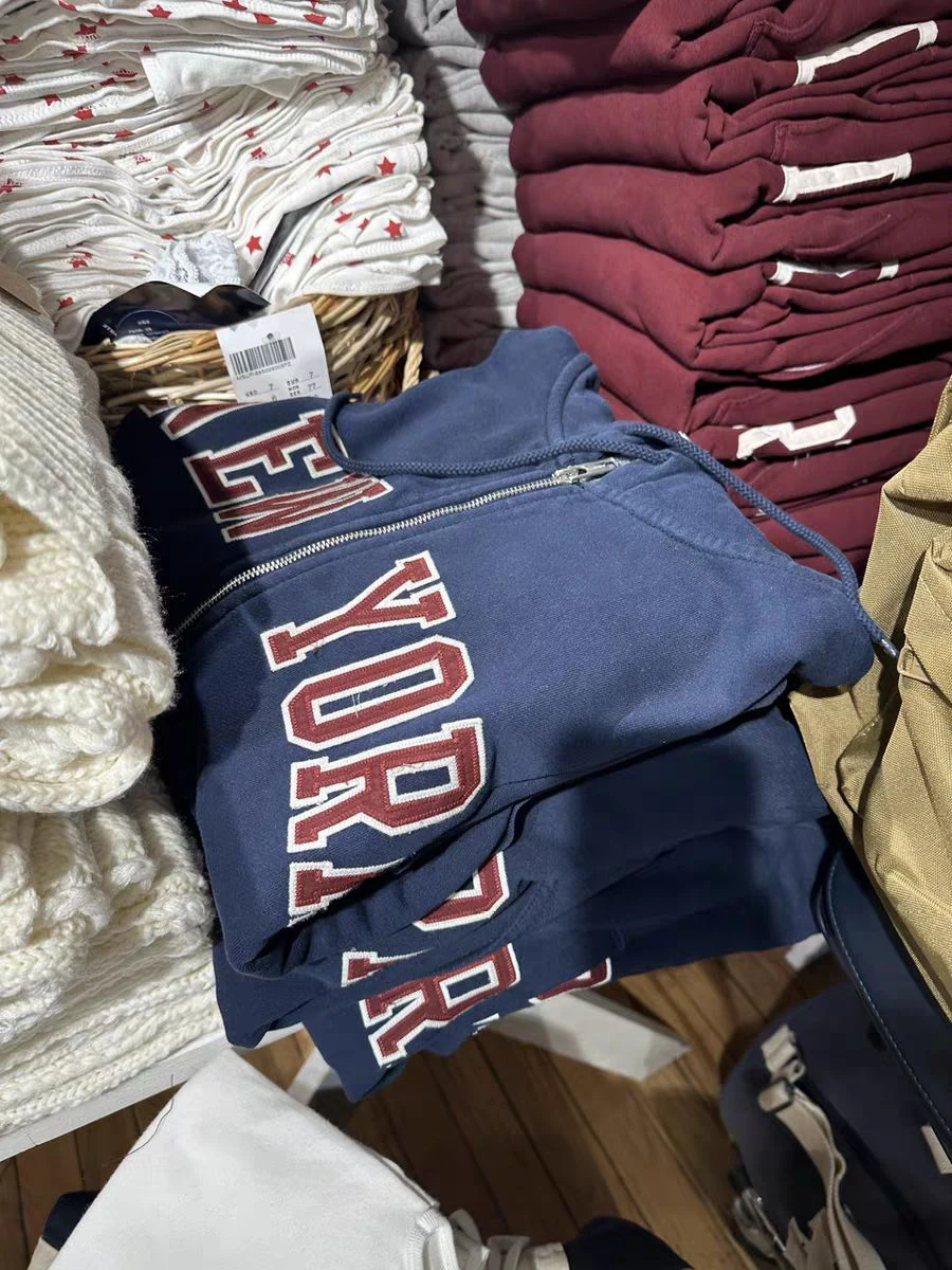 رسالة التطريز فضفاضة الرمز البريدي هوديي امرأة الخريف طويلة الأكمام جيب القطن المتضخم بلوزات خمر نمط Preppy معاطف