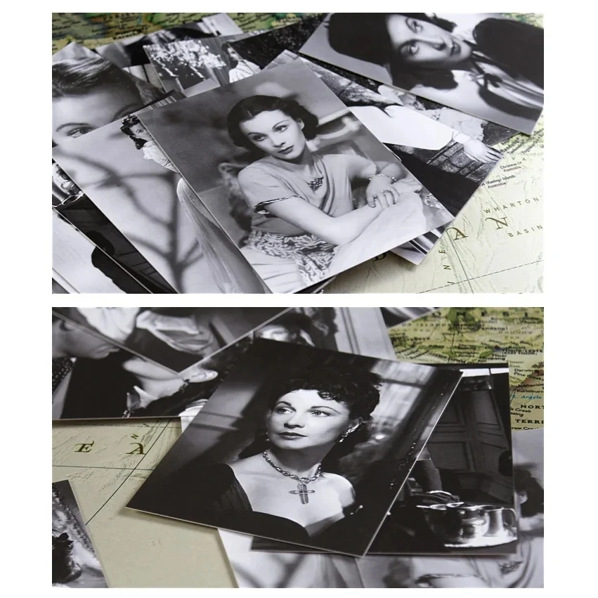 30 Vellen/Set Filmster Vivien Leigh Ansichtkaart Retro Wensberichtkaarten Kerst En Nieuwjaar Cadeau