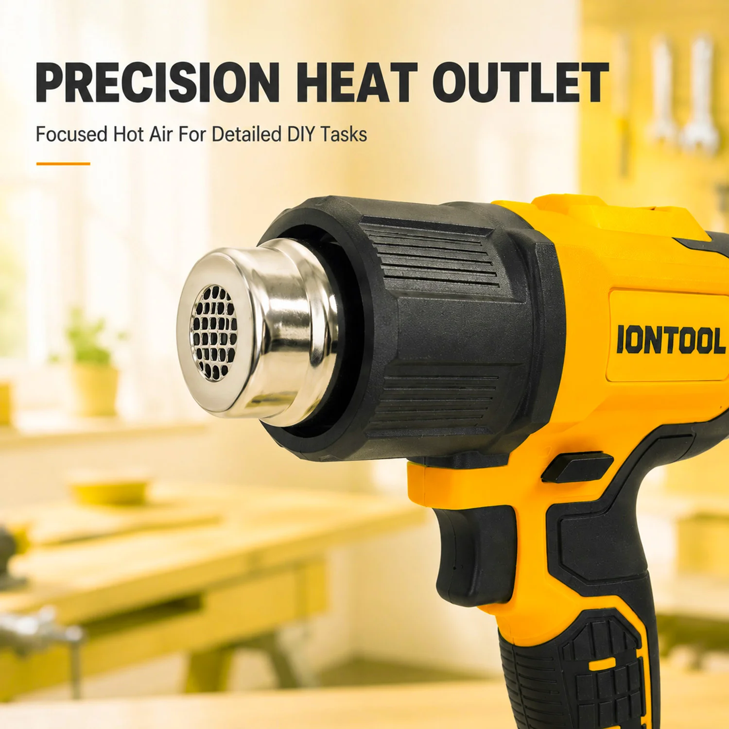 IONTOOL Cordless Heat Gun 250/500LPM Variable Temperature Hot Air Gun Variable Temperature Control DIY Craft  Bare Unit