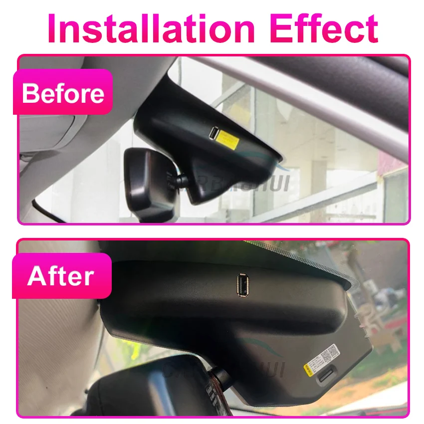 قم بتوصيل وتشغيل كاميرا داش لسيارة Ford Territory 2019-2022، UHD 4K 2160P Dashcam، جهاز تسجيل فيديو رقمي للسيارة مناسب أصلي مع التحكم في تطبيق WIFI