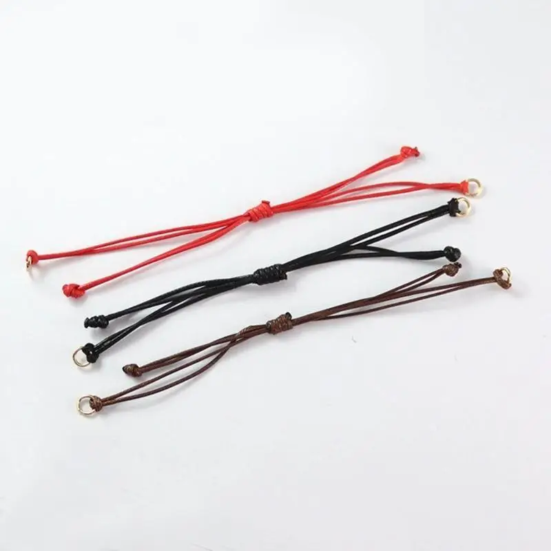 A52E 2 Stück farbiges Wachsfaden-Armband, handgefertigtes geflochtenes Armband, böhmischer Schmuck – Detail 9