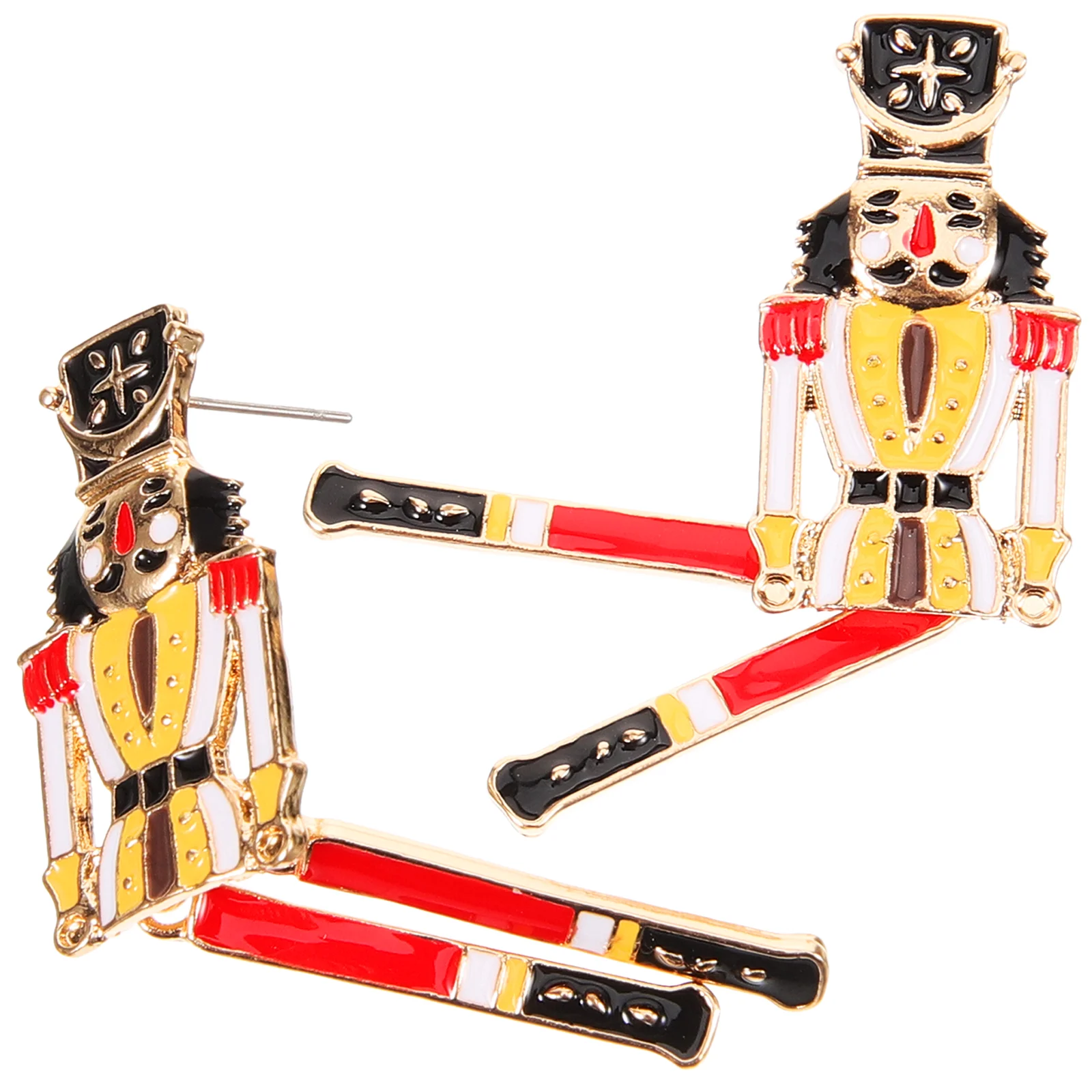 Nutcracker Earrings Woman Gifts Ladies Cute Stud for Women Post Zinc Alloy Costume Studs Miss