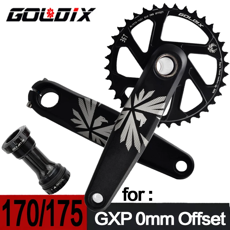 

for GXP 0mm Offset MTB Crankset 170mm 175mm Integrated Crank Hollowtech Single Chainring Narrow Wide 32t 34t 36t 38t