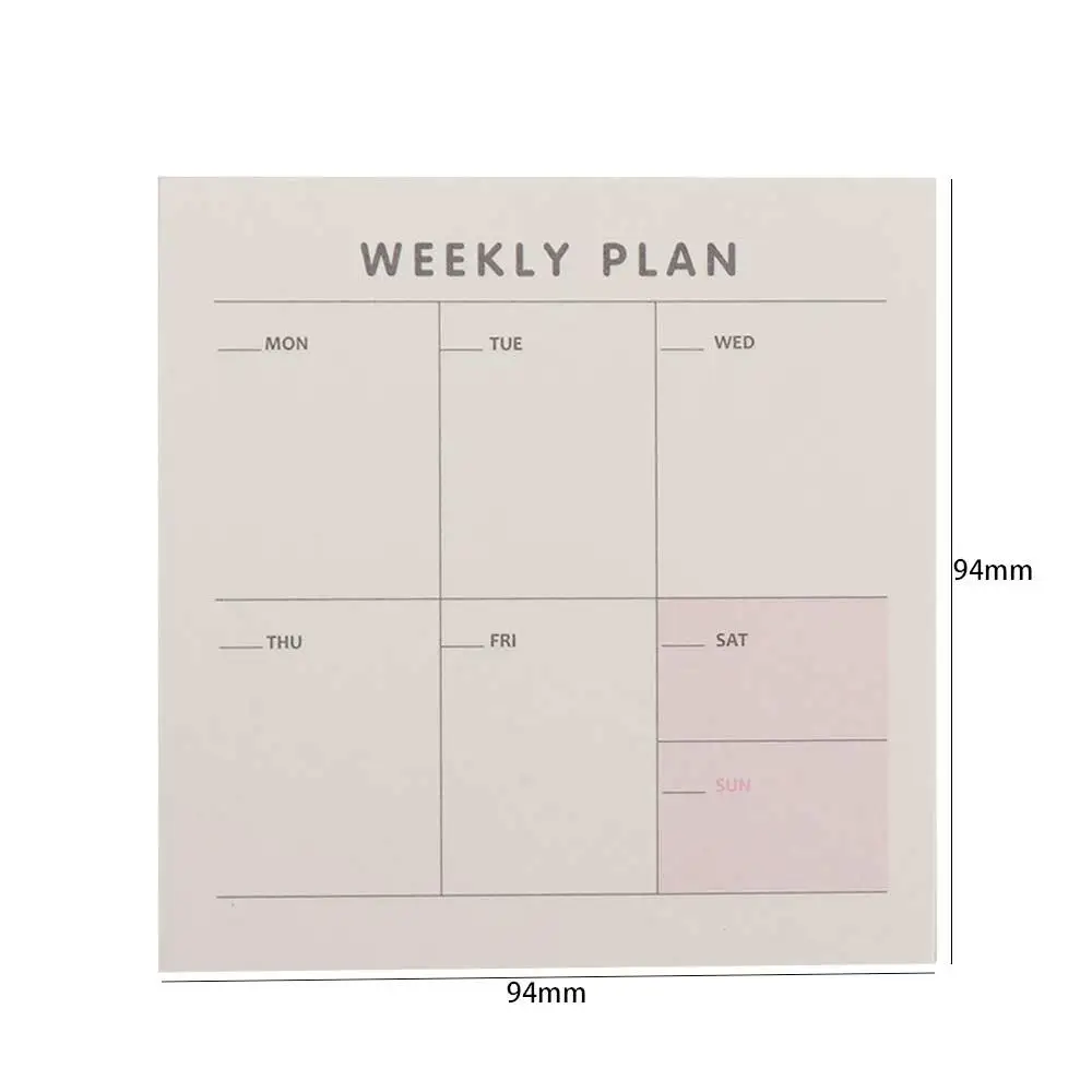 Small Portable Stationery School Supplies Notebook Plan List Memo Pad Daily Weekly Month Planner Weekly Plan