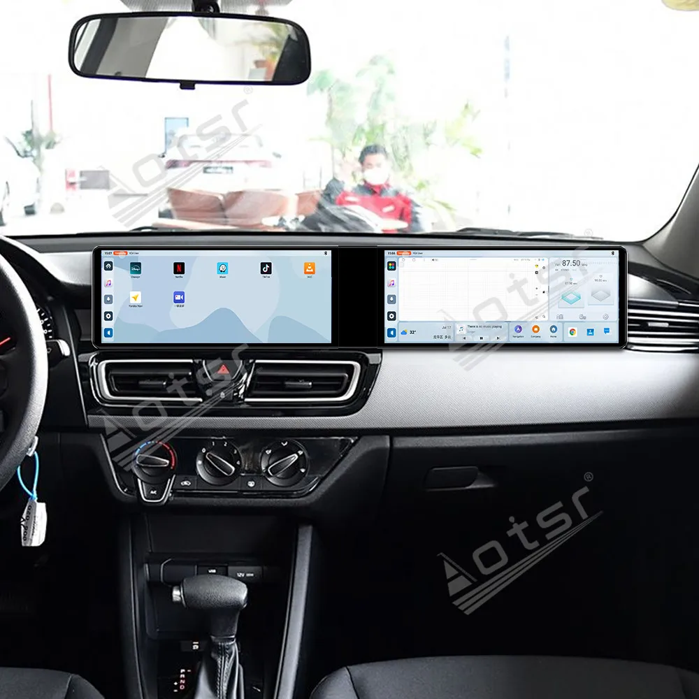 Dual 12.3 inch Auto CarPlay Android 13.0 For Kia Forte 2018 to 2019 Car Multimedia radio touch Player GPS Navigation head Unit
