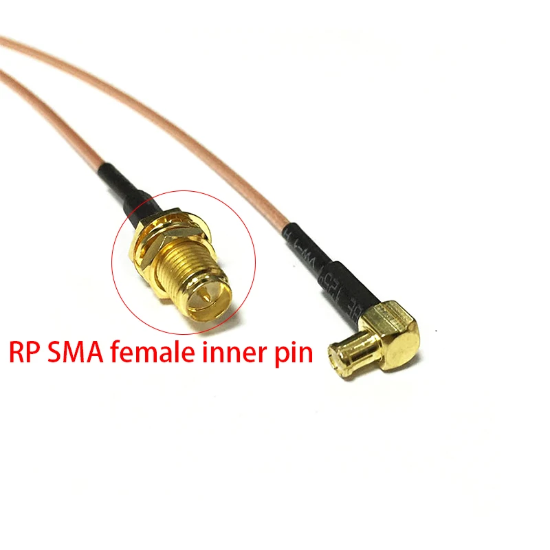 Reverse RP SMA Jack Nut Inner Pin To MCX Male Right Angle RF Cable Assembly RG174 RG178 RG316 10cm/30cm/50cm For Wireless Modem 6