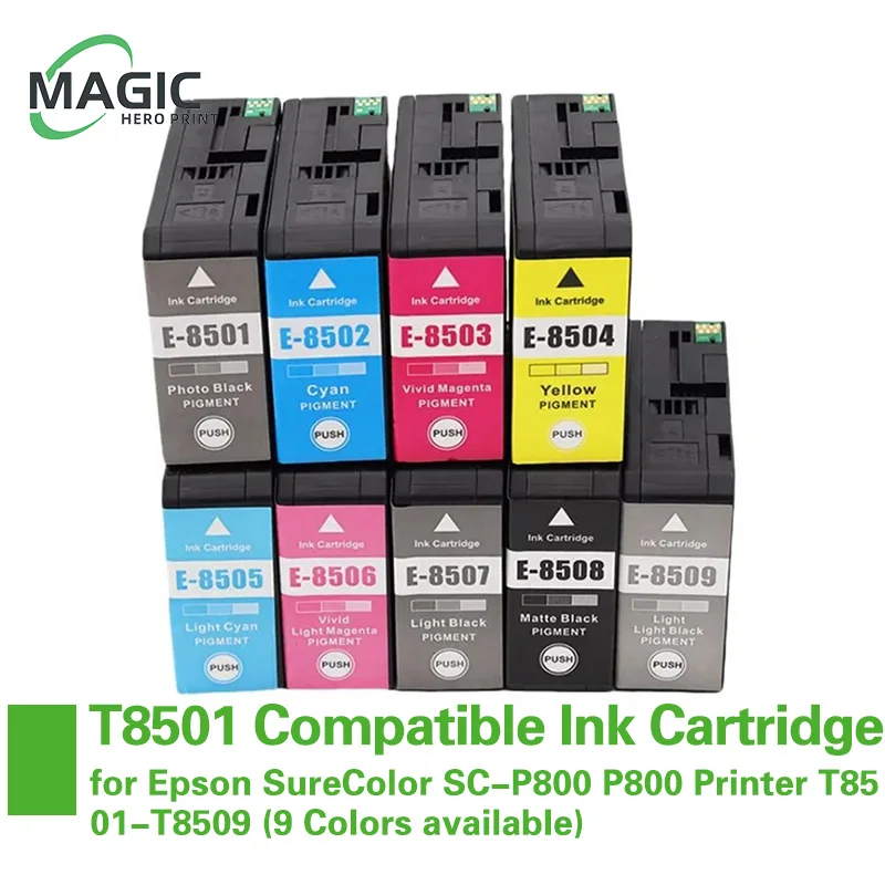 T8501-T8509 Pigmentkleurcompatibele inktcartridge voor Epson SureColor SC-P800 P800 printer T8501-T8509 (9 kleuren beschikbaar)