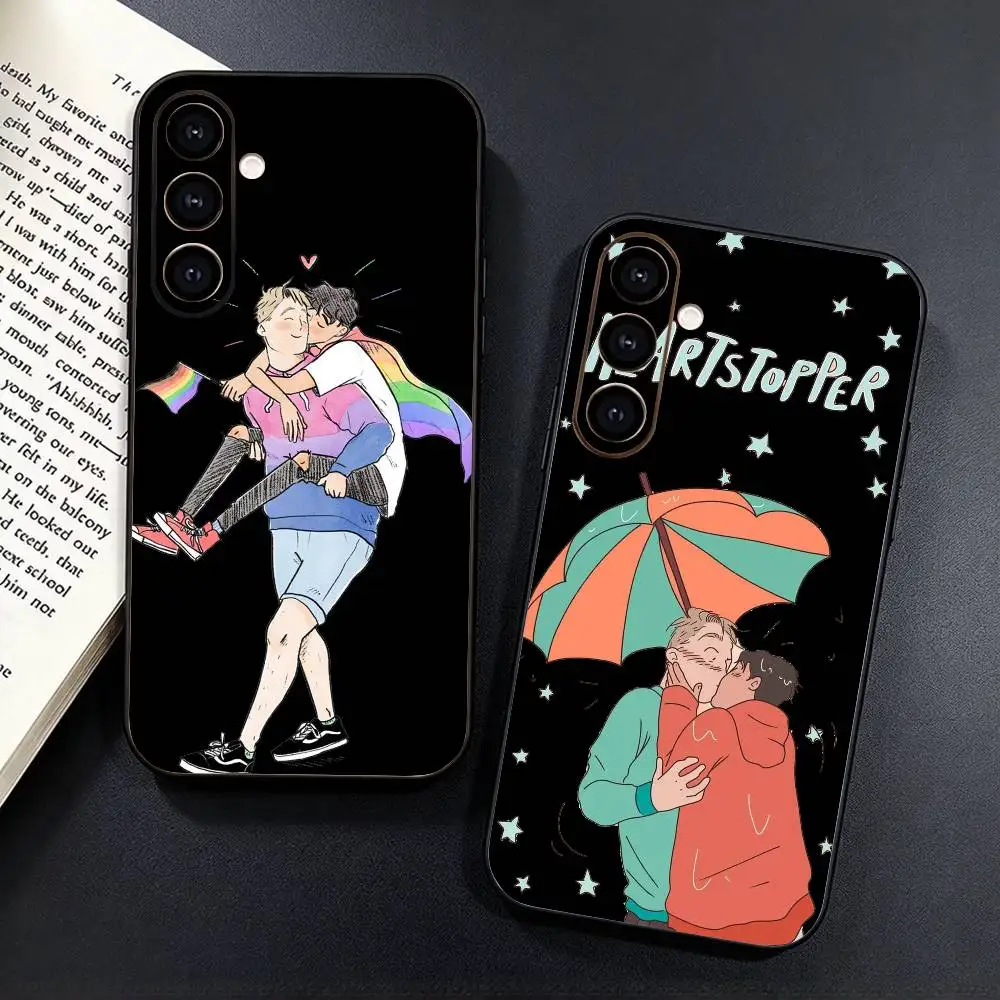 Movie H-Heartstopper Phone Case For Samsung Galaxy A73,A72,A71,A70,A53,A52,A51,Soft Silicone Black Cover