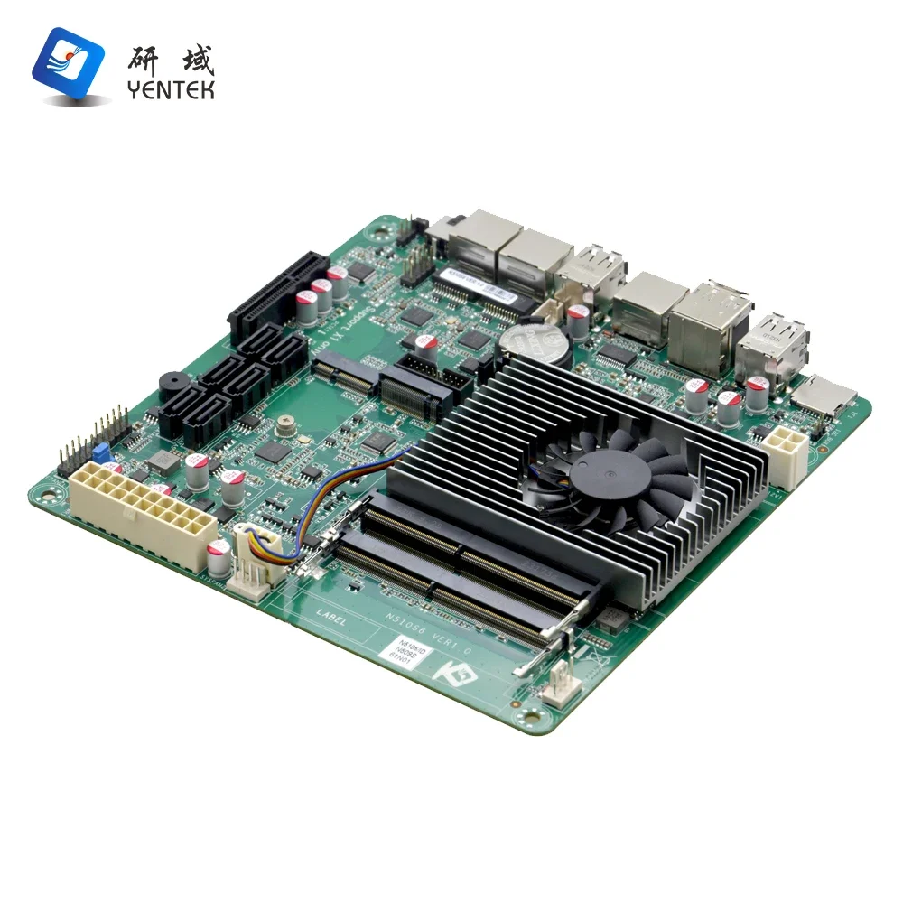 

New Motherboard With Processor N5095 DDR4 6 SATA SSD HD DP 2 LAN COM PCIE Win10 Linux Nas Mini Itx Industrial Motherboard