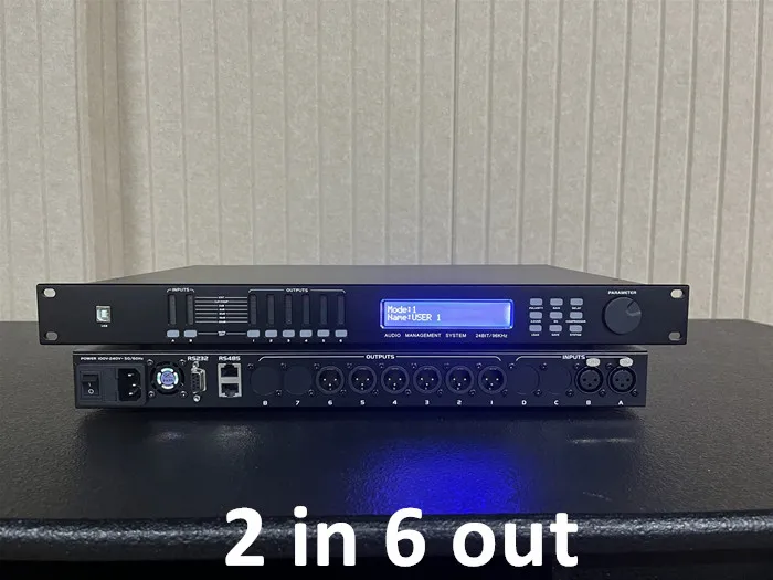 4 في 6 خارج MK-4600 مكبر صوت لمرحلة الأداء الاحترافي KTV كاريوكي معالج الصوت الرقمي الاحترافي