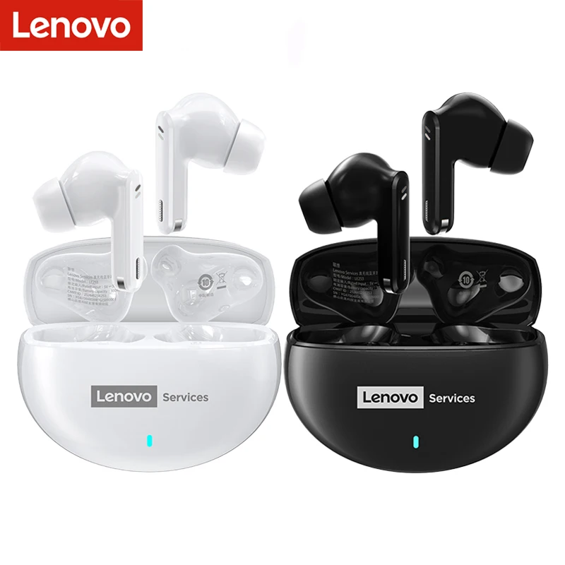 Lenovo Nieuwe LE253 Oortelefoon TWS Draadloze Bluetooth 6.0 Hoofdtelefoon HiFi Geluid ANC Ruisonderdrukking Game Sport Headset Met Microfoon
