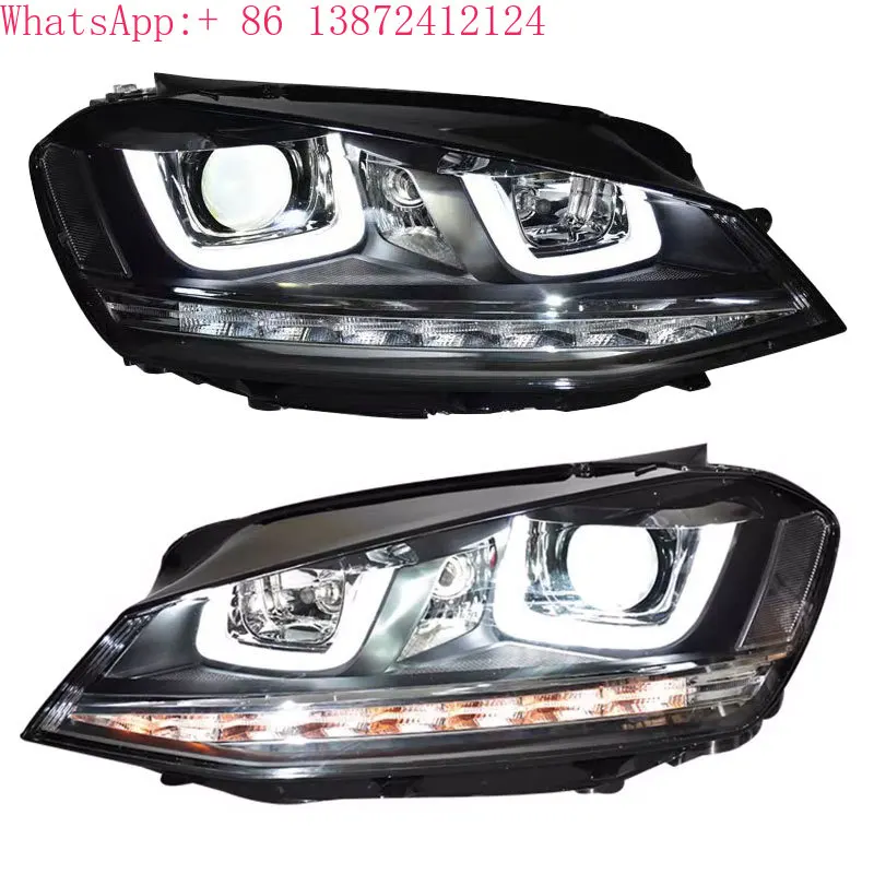 

For Volkswagen Golf 7 Headlight Assembly Golf 7 MK7 2013 2014 2015 2016 2017 LED Headlight DRL Lens Dual Beam Bi-Xenon HID
