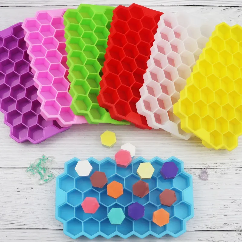 Honeycomb Ice Cube Creative DIY Silicone Ice Grid Stackable Honeycomb Ice Tray Mold Ice Box Kitchen Bar Tool Supplies