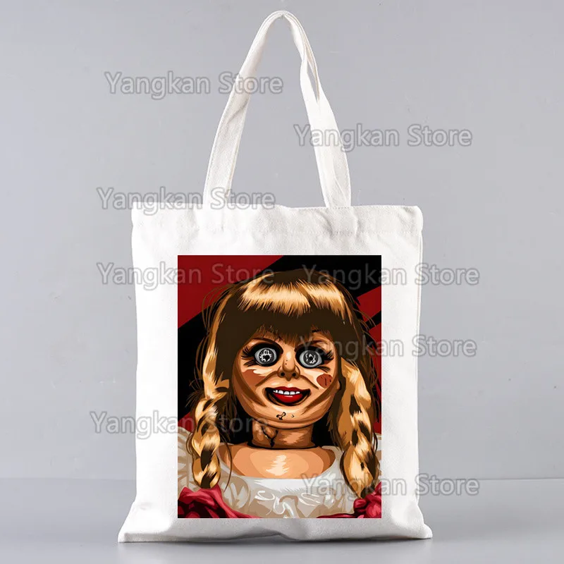 حقائب اليد أنابيل المخصصة قماش حمل حقيبة الاستخدام اليومي قابلة لإعادة الاستخدام حقيبة تسوق عادية للسفر #1