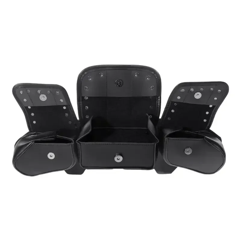 ل هارلي بجولة إلكترا ستريت الإنزلاق FLHT FLHX FLHTK 1996-2013 دراجة نارية اكسسوارات حقائب الزجاج الأمامي ثلاثي الحقيبة 3 جيب #5