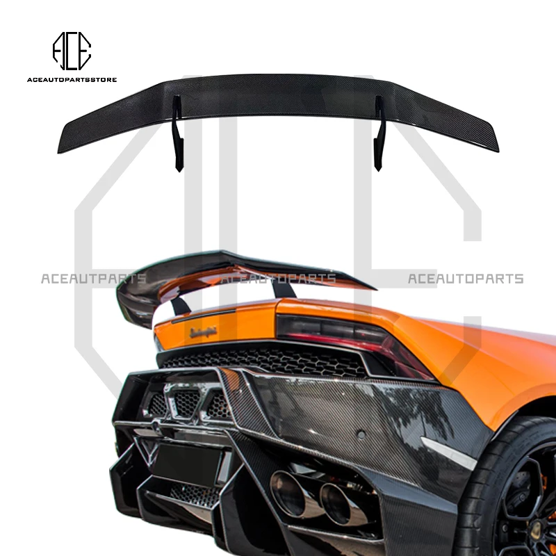 Carbon Fiber Car Rear Spoiler Boot Racing Wings Fit For Lamborghini Huracan LP580 LP610 EVO 2014-2021