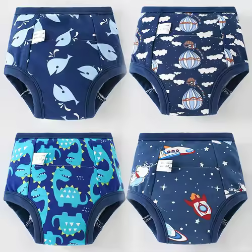 4PCS Baby Waterproof Diapers Pee Shorts Underwears Reusable Soft Ecological Cotton Toddler Potty Training Pants For Boys Girls - Image 17
