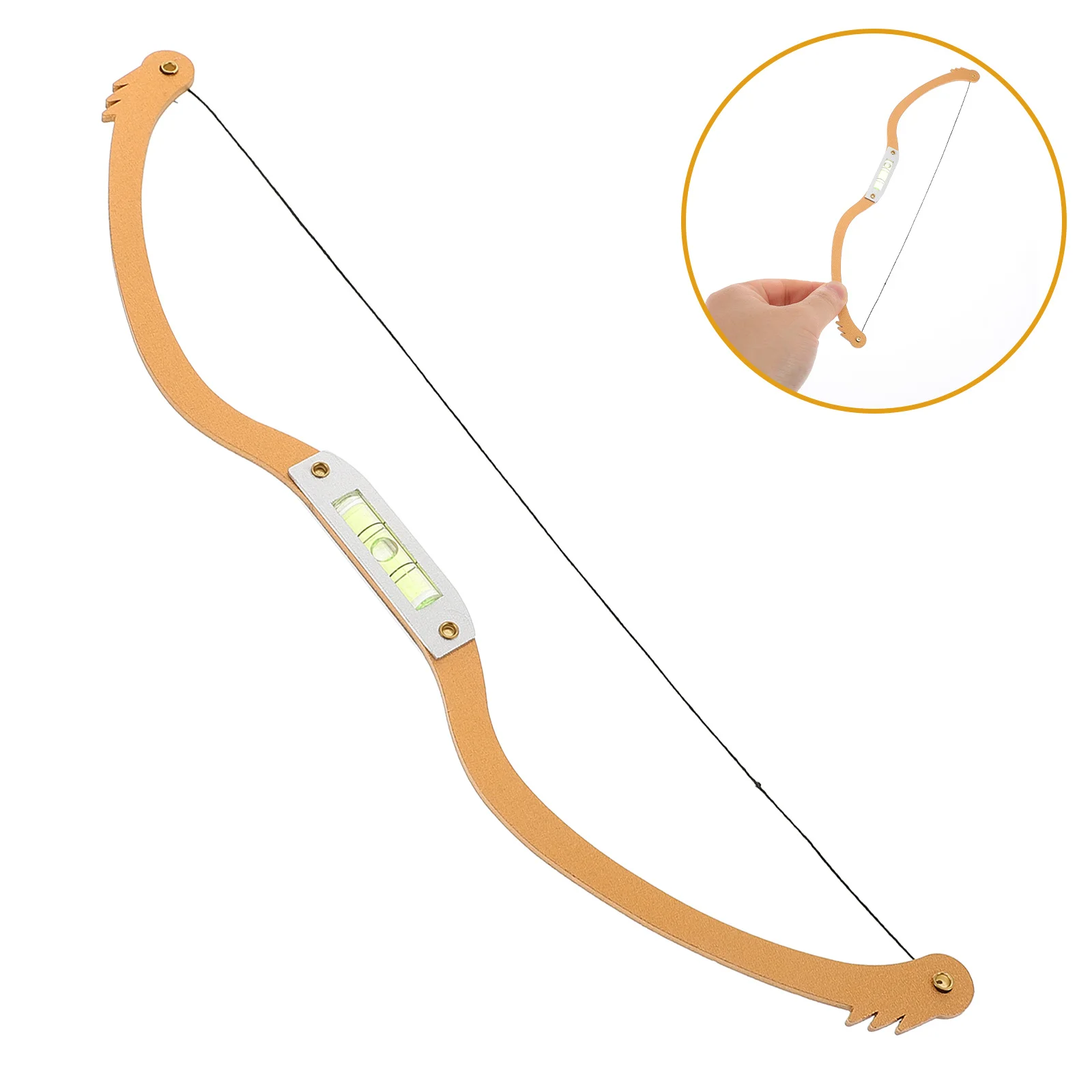 Righello per sopracciglia in metallo Righello per linea di frecce con arco orizzontale Strumento di posizionamento per sopracciglia Stringa di mappatura per misurazione della simmetria