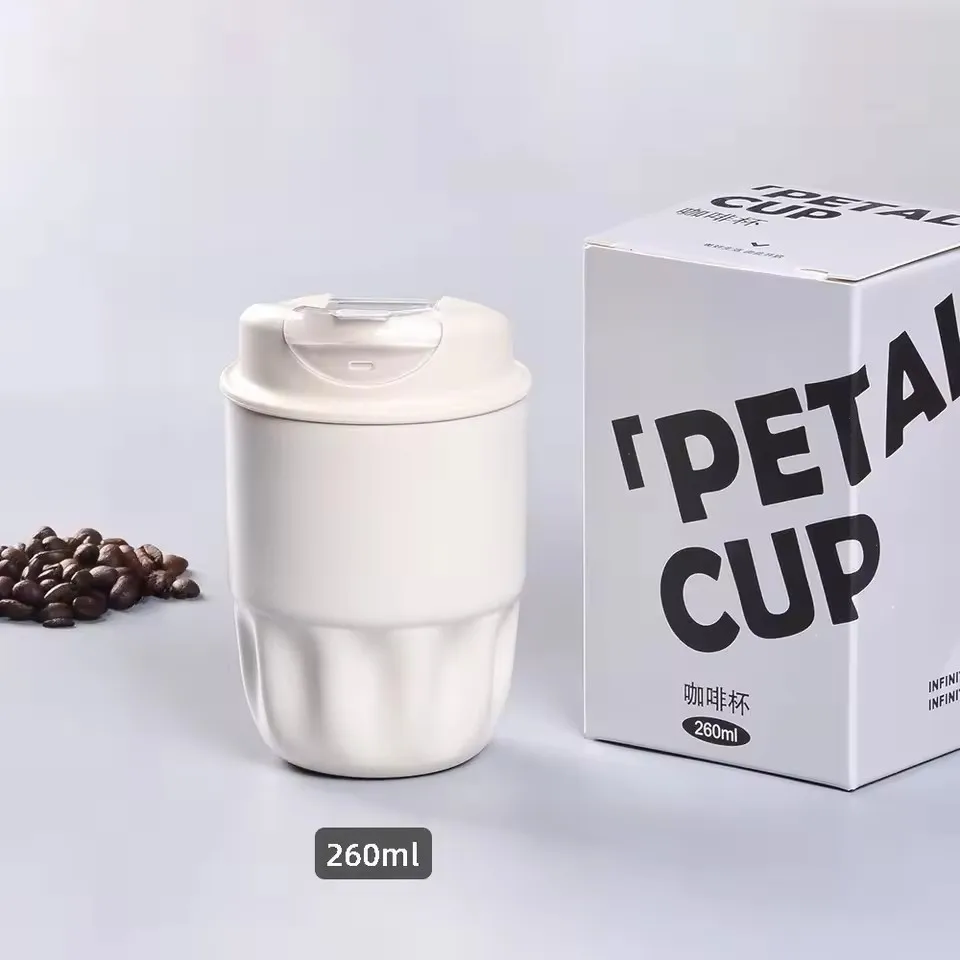 260/450 مللي عنصر يومي ترمس كوب قهوة محمول 316 من الفولاذ المقاوم للصدأ ختم أمان عيار كبير تخزين قوارير مفرغة كوب