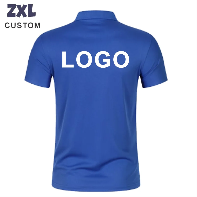 Business Work Polo shirts Multiple Sizes Solid Color Quick-drying Breathable Lapel Sports Polo Shirt Customized Print Logo