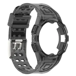 サムスンギャラクシーウォッチ用クリアケースとストラップストラップ,クラシックTpuスポーツブレスレット,46mm, 44mm, 40mm