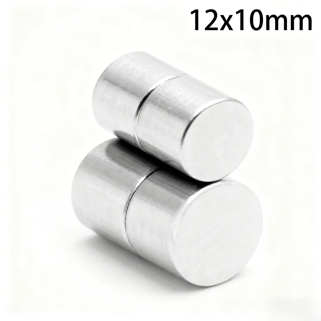 12x10mm Thick Powerful Magnets Strong Round Magnets For Fridge, Diy, Building, Scientific, Craft, Education 12x10 12*10