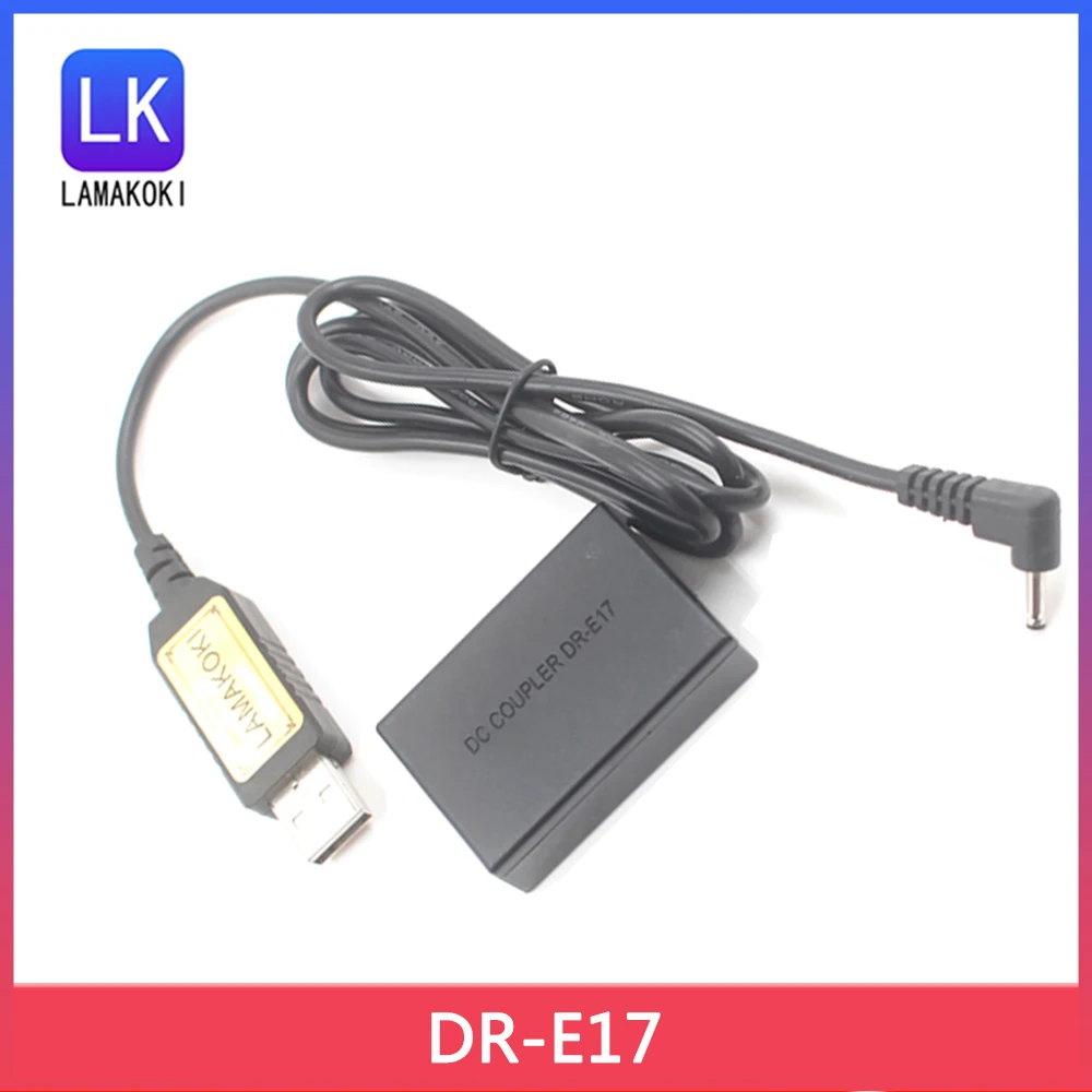 QC 8.4V USB Cable +Battery Box ACK-E17 DR-E17 Power Adapter LP-E17 Dummy Battery For Canon EOS M3 M5 M6 Mobile Power Bank