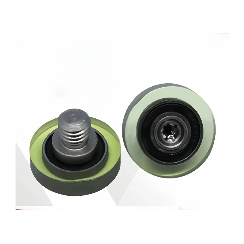 1Pc PU88 22-7 C3L8M8 polyurethane  guide wheel elevator floor door lock  thread coated soft rubber silent rolling wheel