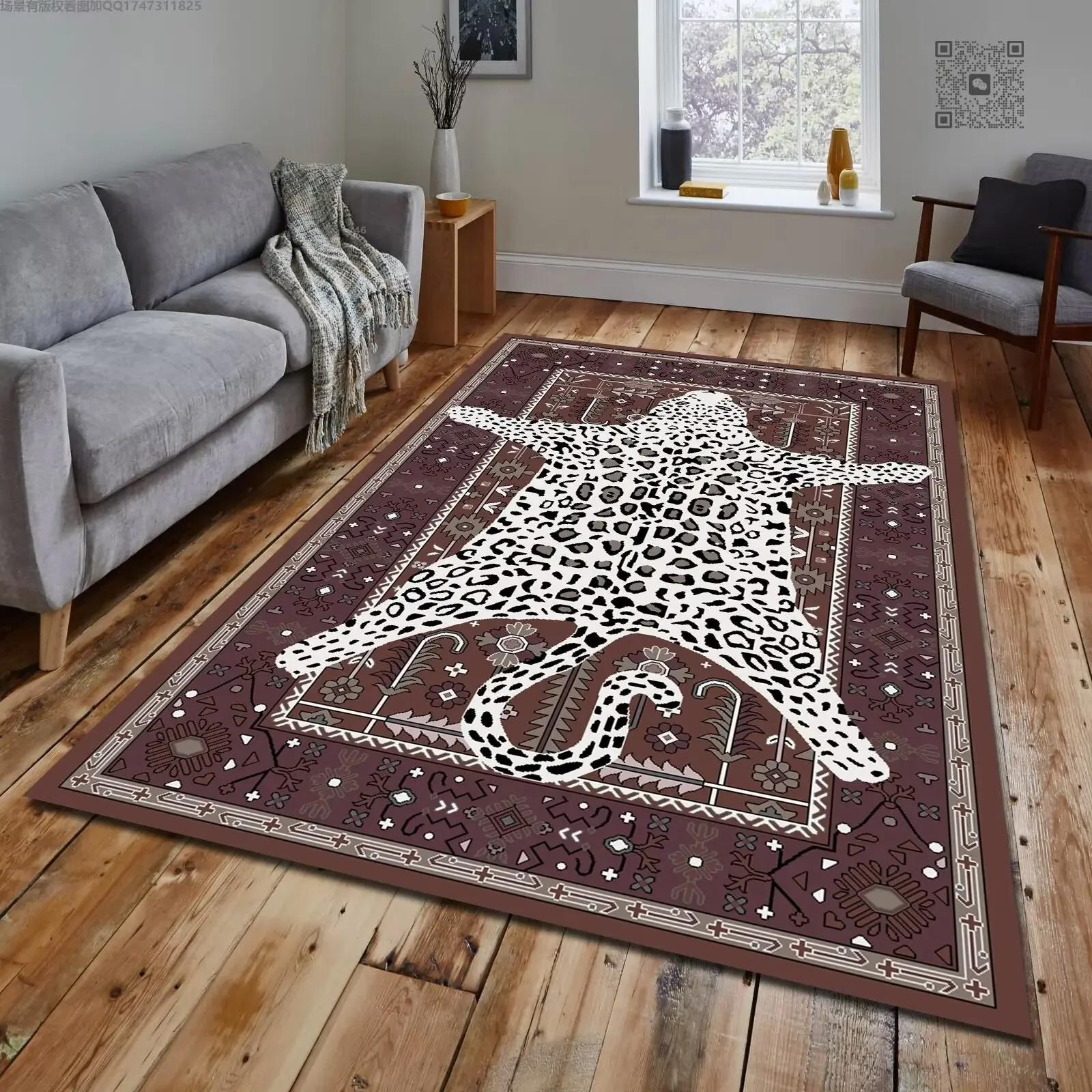 

Cute Cartoon Tiger Area Rug for Kids Living Room Large Size Plush Non-Slip Machine Washable Floor Mat