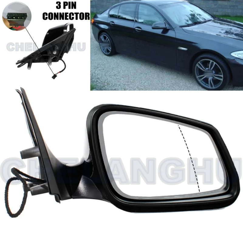 

Auto Dimming Mirror Assembly For BMW 520i 523i 525i 530i 540i 550i 2008 2009 2010 Right 3Pin Black Heated Memory Power Fold